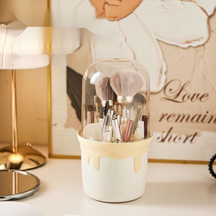 Transparent Makeup Brush Holder