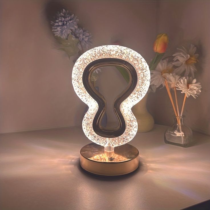 LED Rechargeable Crystal Table Lamp