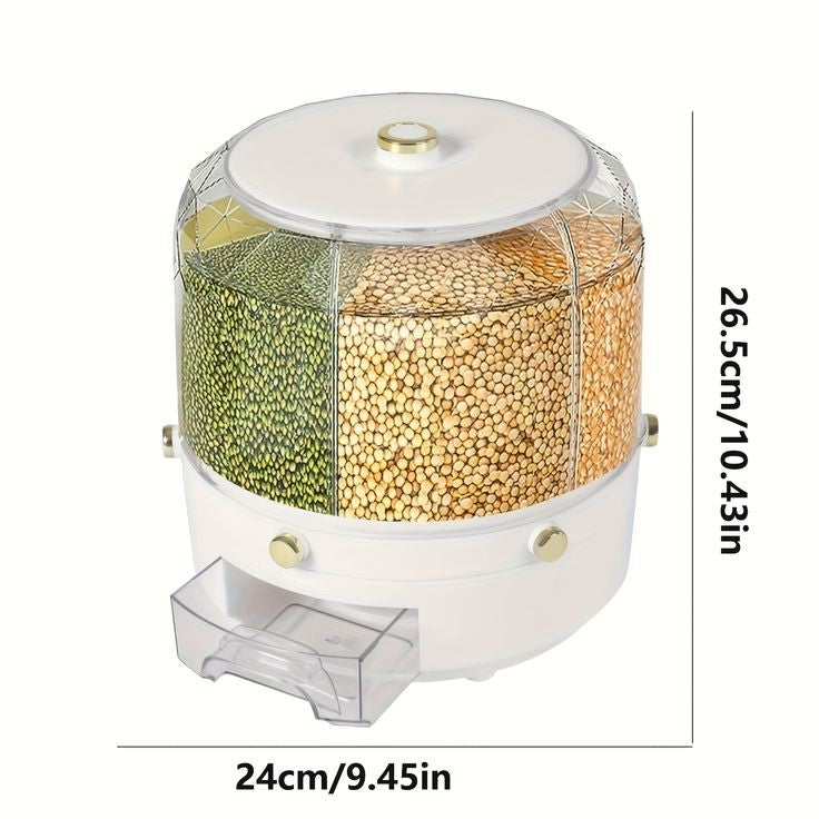 Sealed 360 Degree Rotating Rice Dispenser