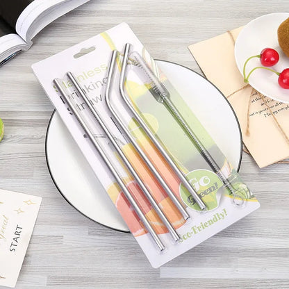 Stainless Steel Reusable Straw (3Pcs)