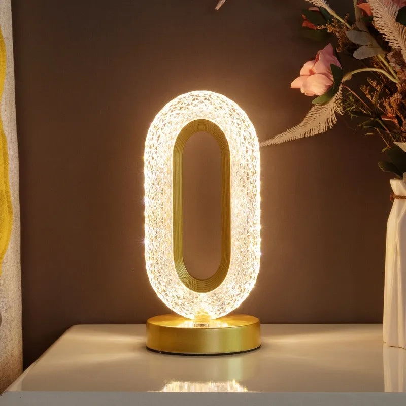 Chargeable Table Crystal Lamp