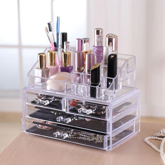 Transparent Desktop Cosmetic Organizer