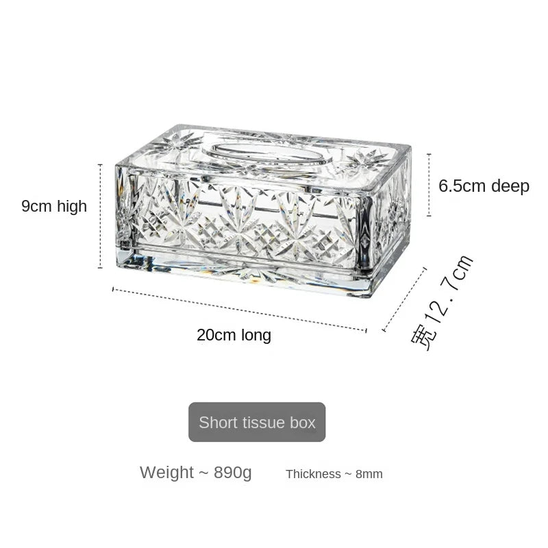 Transparent tissue box