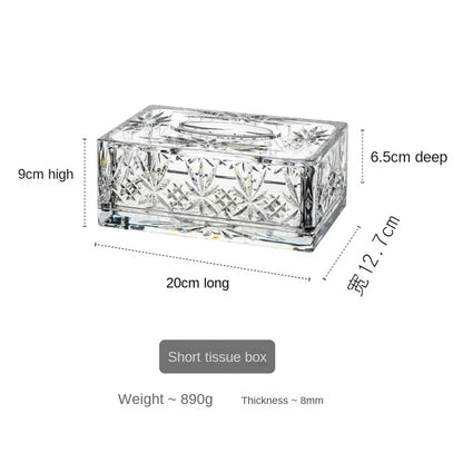 Transparent tissue box