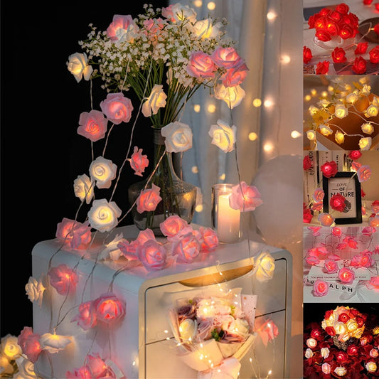 20 Led Rose Flower Lights