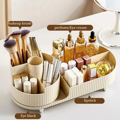 Makeup Organiser with 360° Rotating Makeup Brush Holder