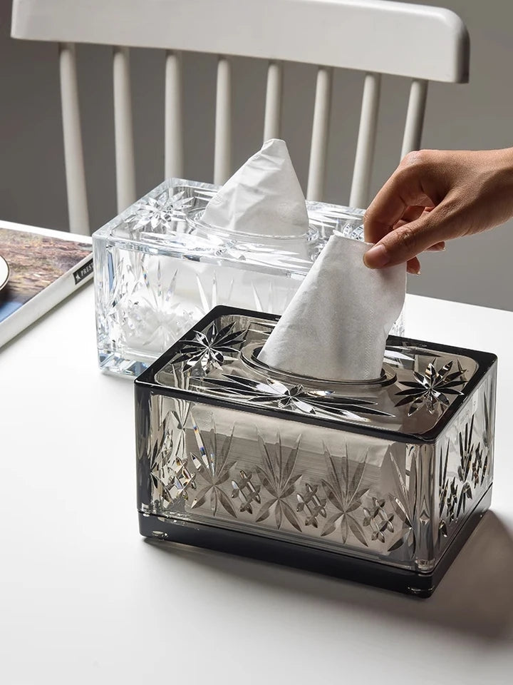 Transparent tissue box