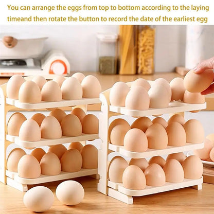 Folding Egg Rack, 24 Grid Egg Storage Holder