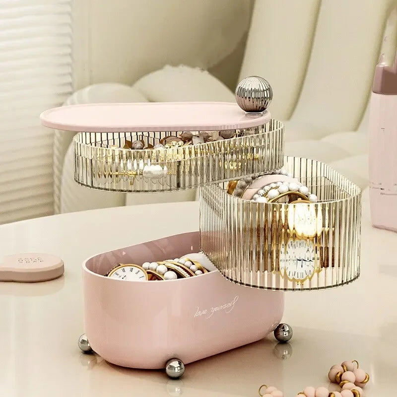 Rotating Desktop Cosmetic Organizer