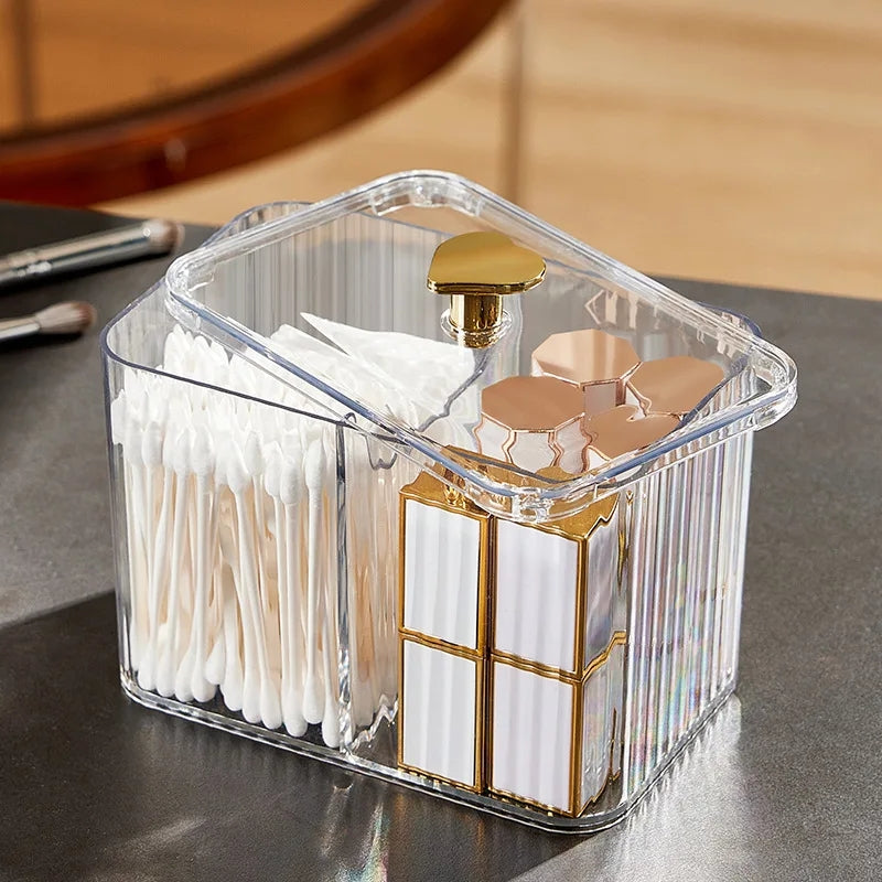 Cotton Bud Holder And Cosmetics Organizer