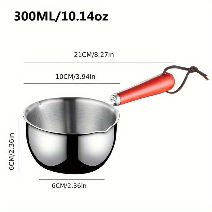 Stainless Steel Hot Oil Pot with Wooden Handle