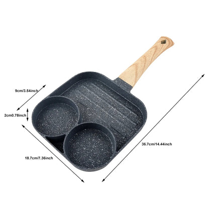 Nonstick Four And Three Portion Frying Pan