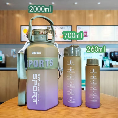 Set of 3 Sports Water Bottle