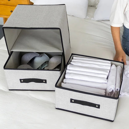 2 Drawer Fabric Storage Box Orgainzer