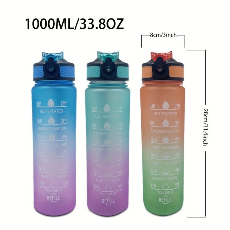 Large Capacity Gradient Water Bottle