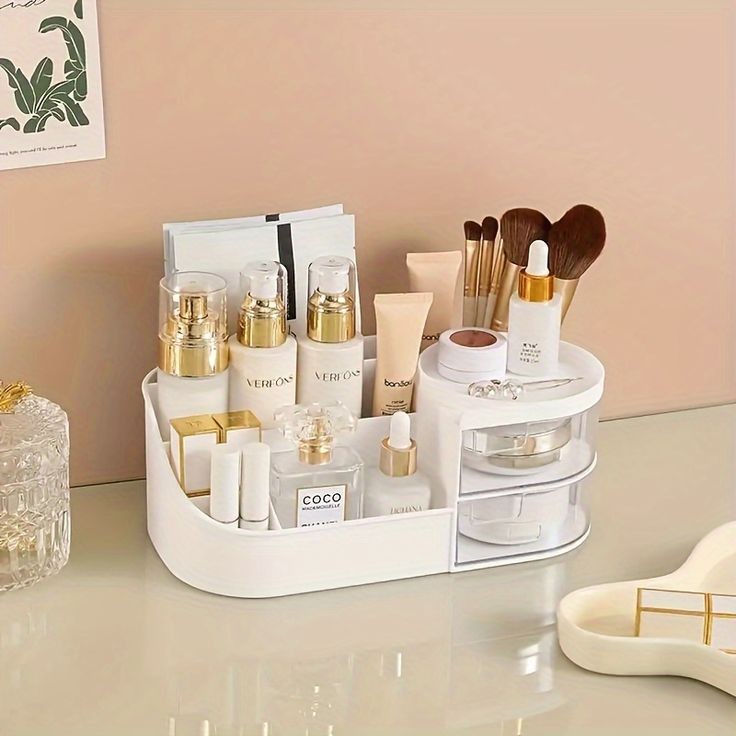 Makeup Storage Organizer With Drawer