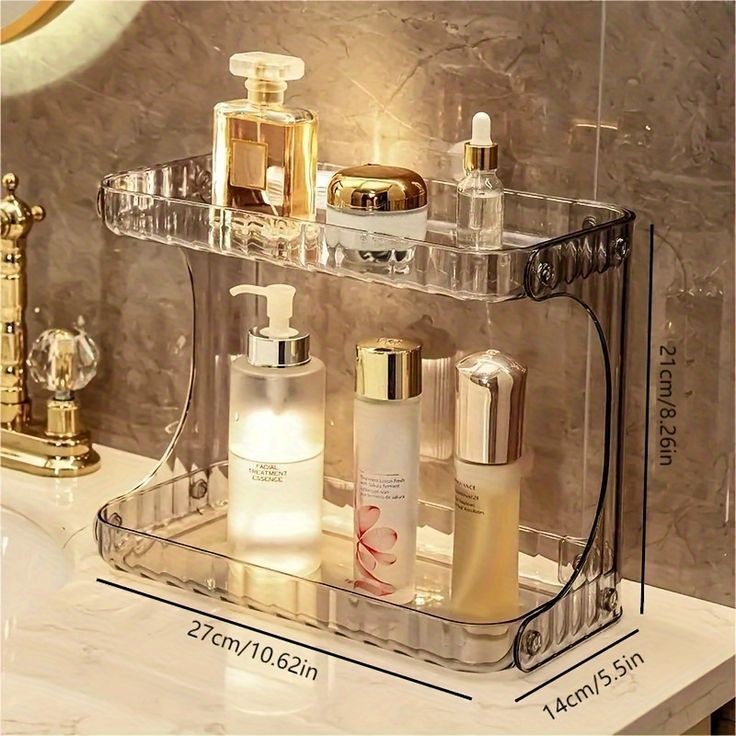 2 Tier Luxury Acrylic Makeup Organizer