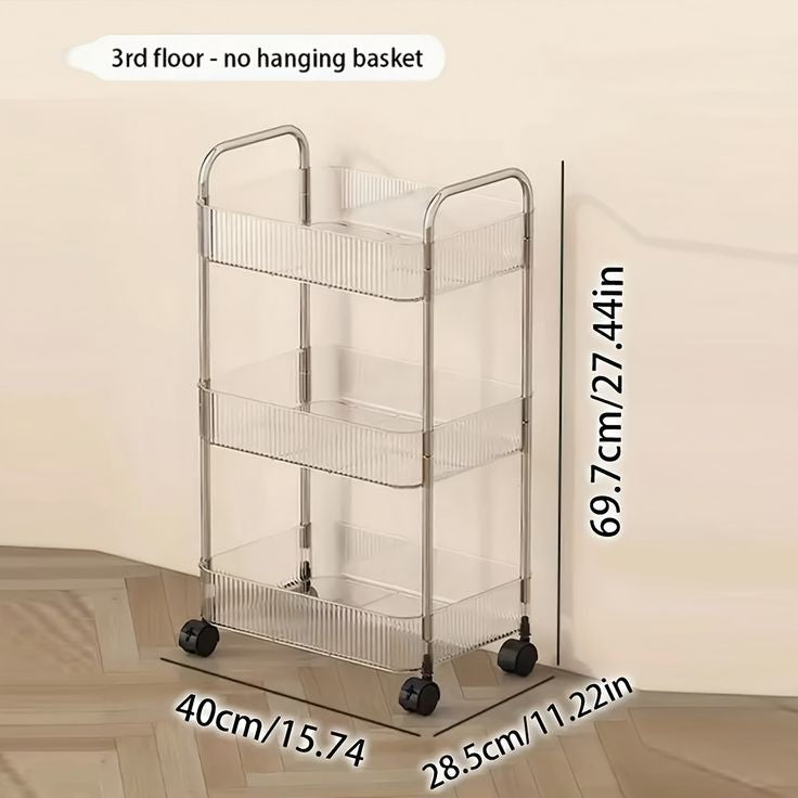 Clear acrylic smart trolley