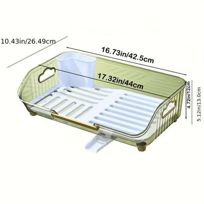 Transparent Acrylic Dish Drainer Rack