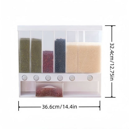 6 in 1 Wall Mounted Cereal Dispenser