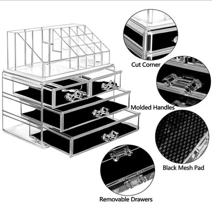 Transparent Desktop Cosmetic Organizer