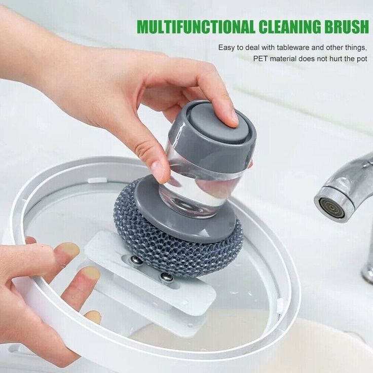 Dish Washing Brush with Plastic Handle