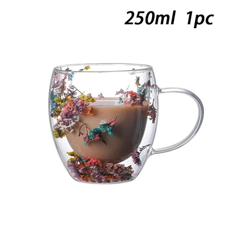 Double Wall Trendy Glass Mug