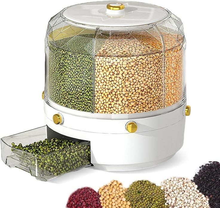 Sealed 360 Degree Rotating Rice Dispenser