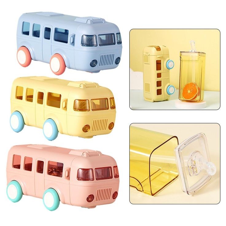 Bus Style Kids Water Bottle