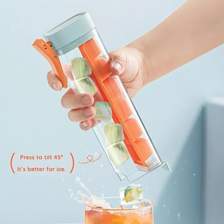 Reusable One Hand Slim Ice Cube Tray