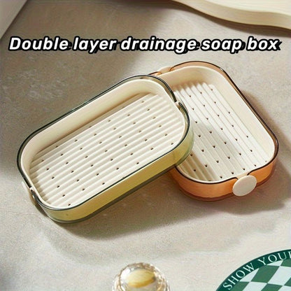 Plastic Double Layer Drain Soap Dish