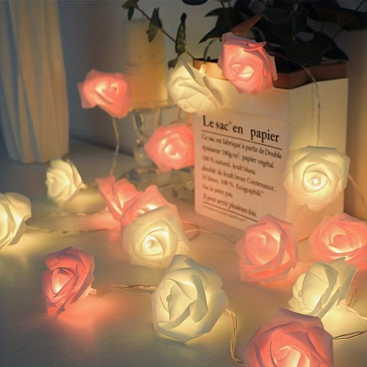 Rose Flower Lights 20 Led