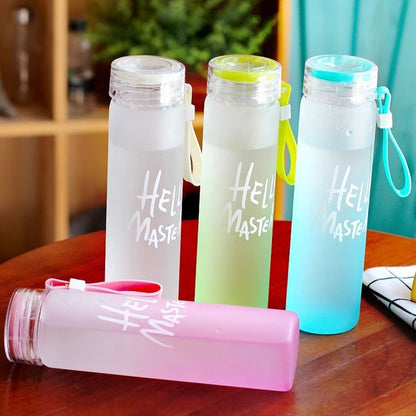 Hello Master Crystal Glass Water Bottle