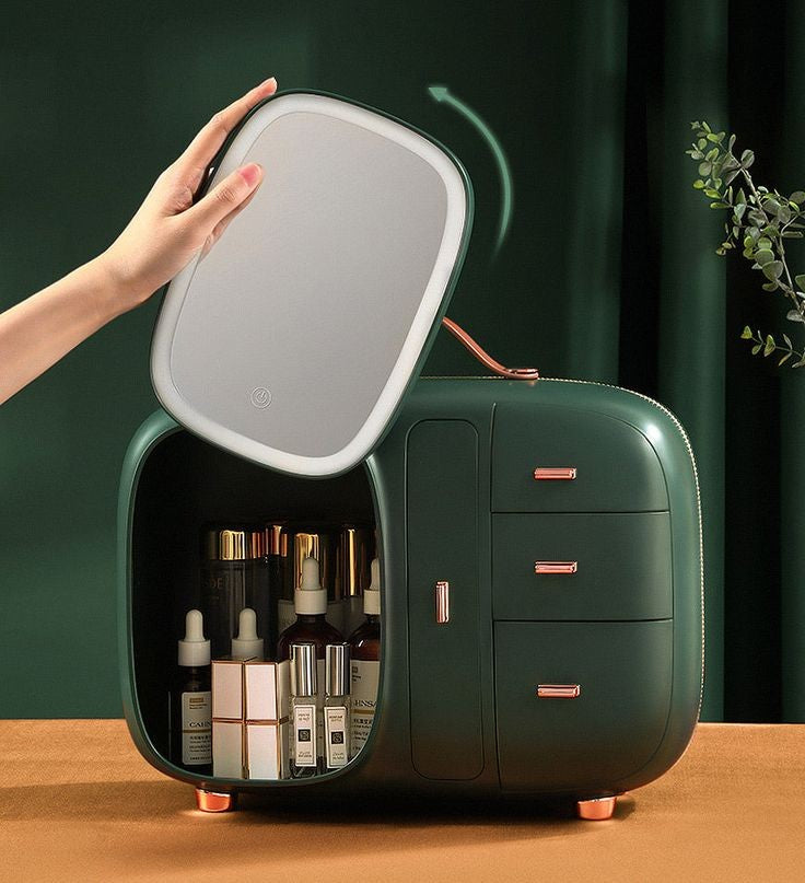 Modern Makeup Organizer Box With Led Mirror