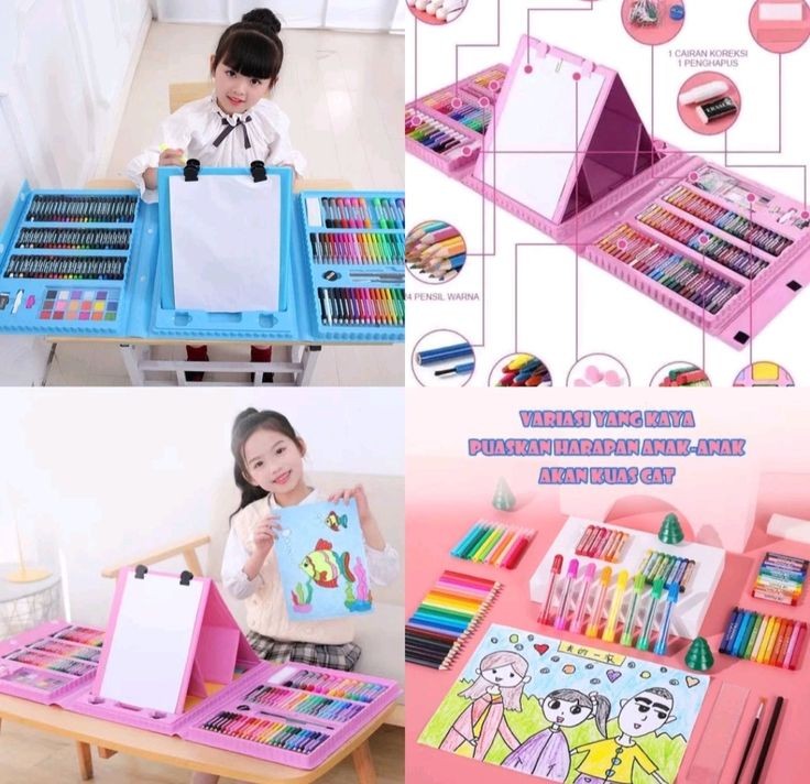 208 Pieces Children's Art Drawing Set