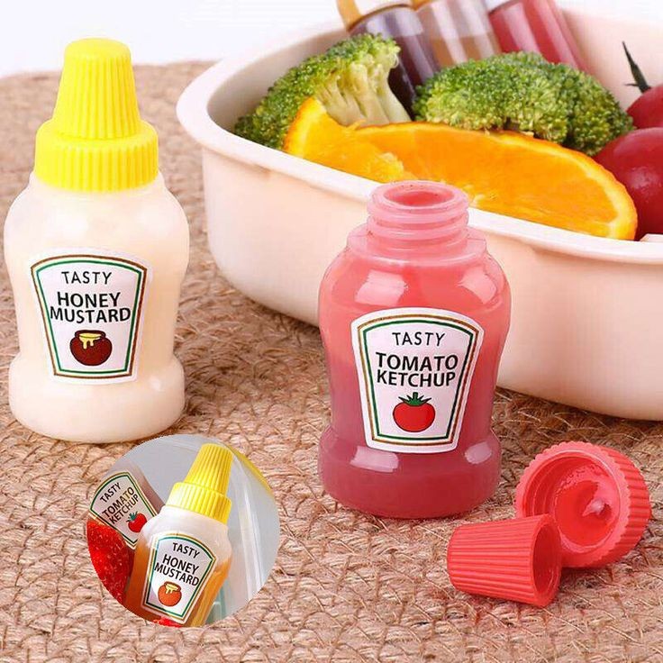 Pack Of 2 Mini Ketchup And Sauce Bottle