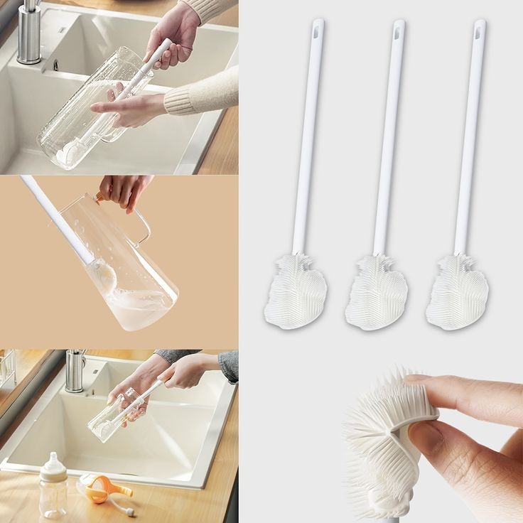 Long Handle Silicone Bottle Cleaning Brush