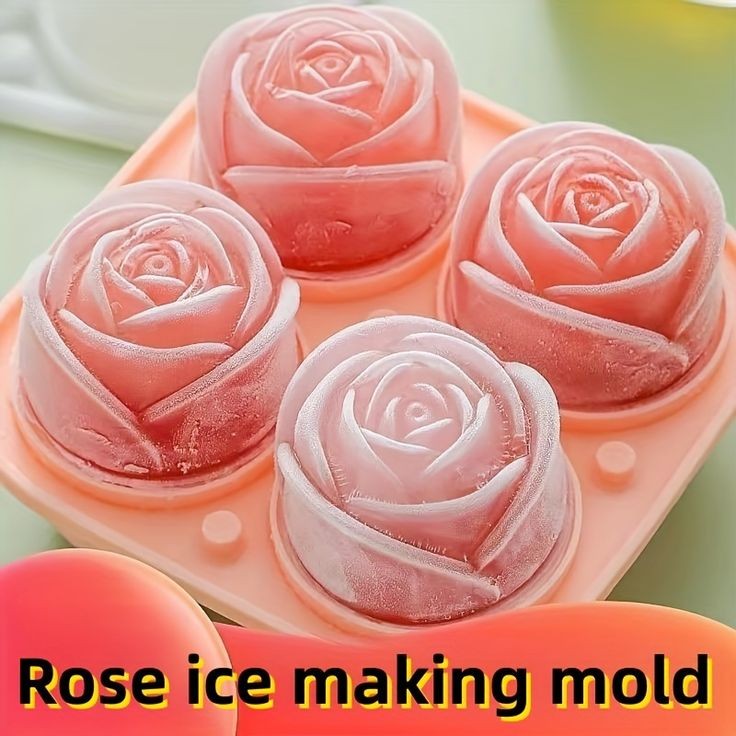 3D Rose Silicone Ice Cube Tray