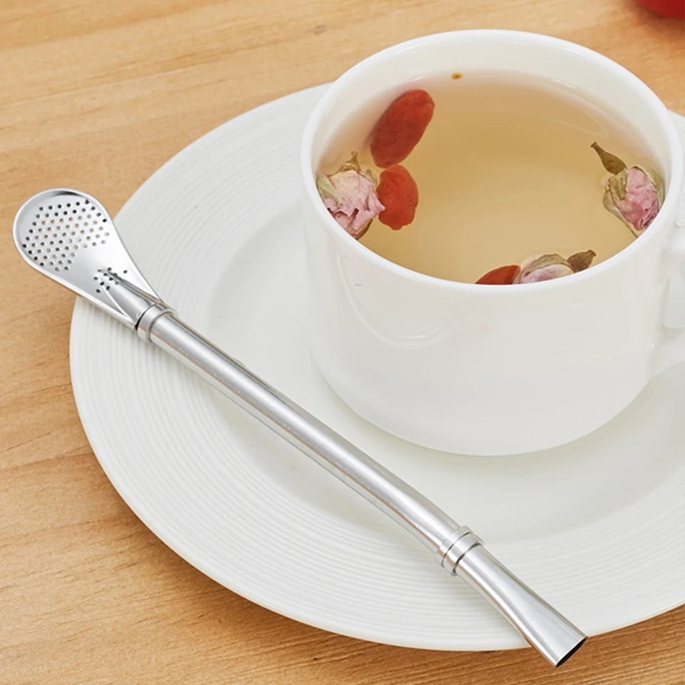 Stainless Steel Straw Filter Spoon