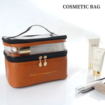 Dual Compartment cosmetic bag