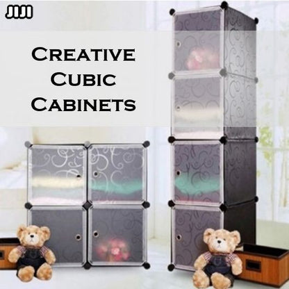 4 Cube PVC Material Storage Organizer Rack