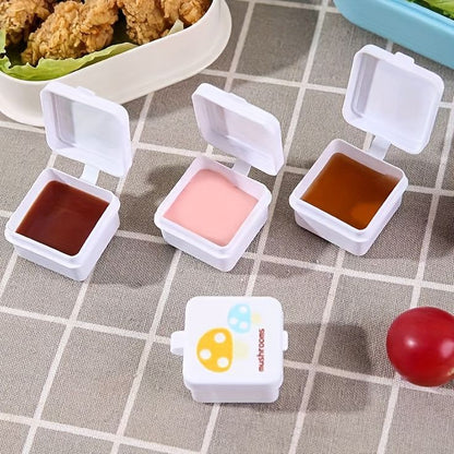 Mini Portable Ketchup And Seasoning Container 4pcs