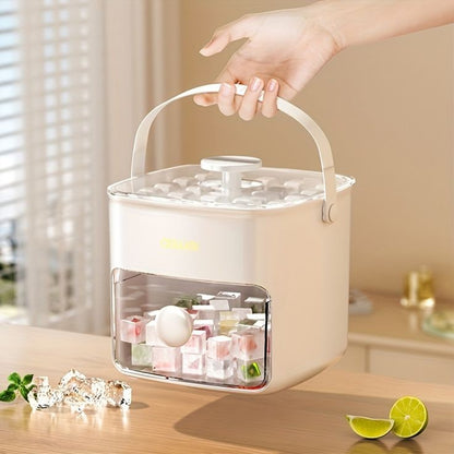 Easy Press Type Ice Cube Bucket With Tong