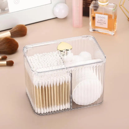 Cotton Bud Holder And Cosmetics Organizer