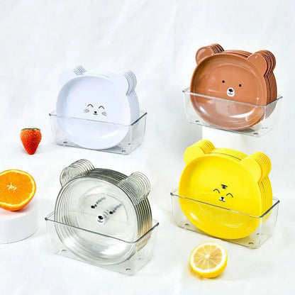 8pcs Mini Snacks Plates With Stand