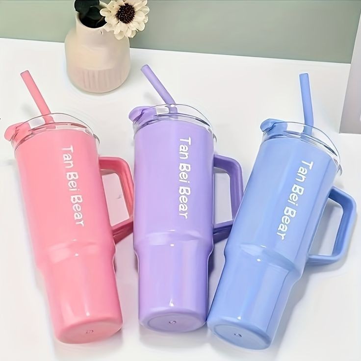 3Pcs Bottle Set With Straw