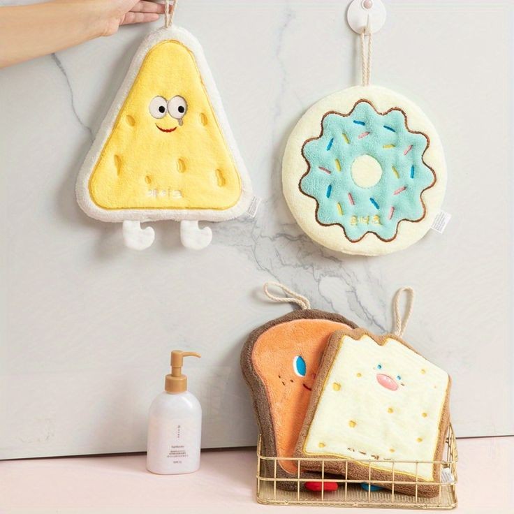 Cute Coral Hanging Face And Hand Towels