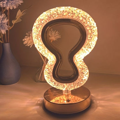 LED Rechargeable Crystal Table Lamp