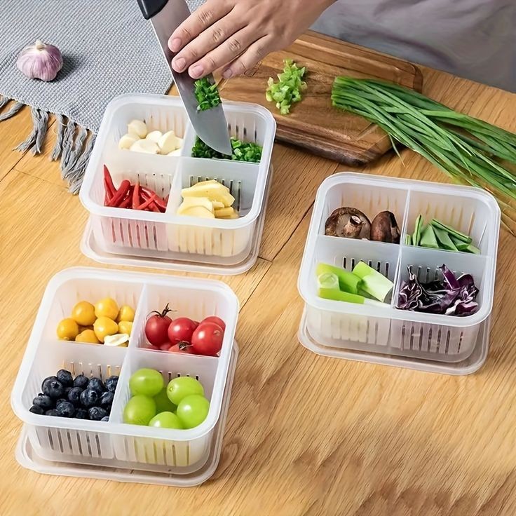 4 In 1 Vegetable & Fruit Draining Box