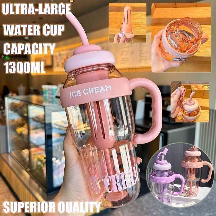 Large Capacity Detox Drain Water Sipper Bottle